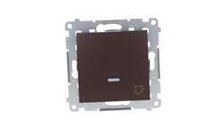 Simon 54 Przycisk /dzwonek/ z podświetleniem, szybkozłącza, brąz mat DD1L.01/46-29441