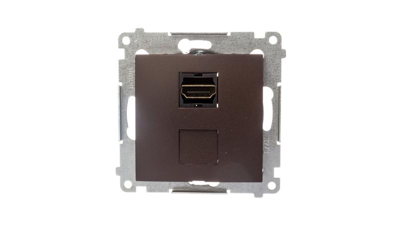 Simon 54 Gniazdo HDMI brąz mat DGHDMI.01/46-39070