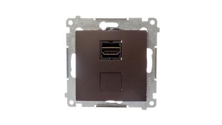 Simon 54 Gniazdo HDMI brąz mat DGHDMI.01/46-39070