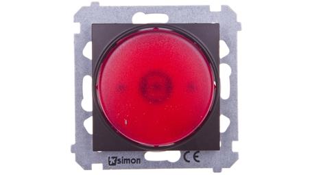 Simon 54 Sygnalizator świetlny LED czerwone światło brąz mat DSS2.01/46-42042