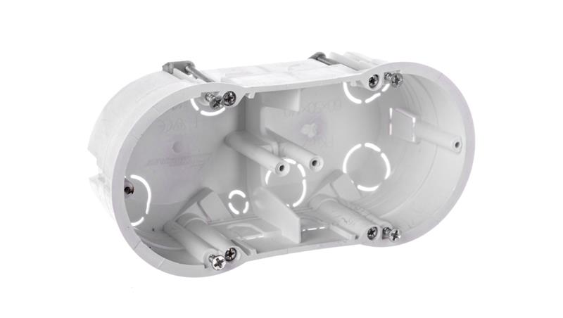 Puszka podtynkowa podwójna 60mm regips biała PKw-2 13.70 /5szt./-75554