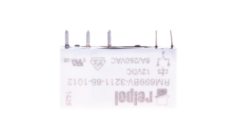 Przekaźnik miniaturowy 1P 6A 12V DC wersja pionowa 2613704 PCB AgSnO2/Au RM699BV-3211-85-1012-14524