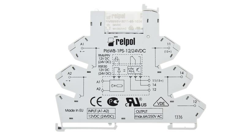Przekaźnik interfejsowy 1P 6A 24V DC AgSnO2 PIR6WB-1PS-24VDC-R SZARE 857485-15664 Przekaźnik interfejsowy 1P 6A 24V DC AgSnO2 PIR6WB-1PS-24VDC-R SZARE 857485-15664