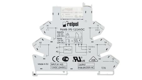 Przekaźnik interfejsowy 1P 6A 24V DC AgSnO2 PIR6WB-1PS-24VDC-R SZARE 857485-15664