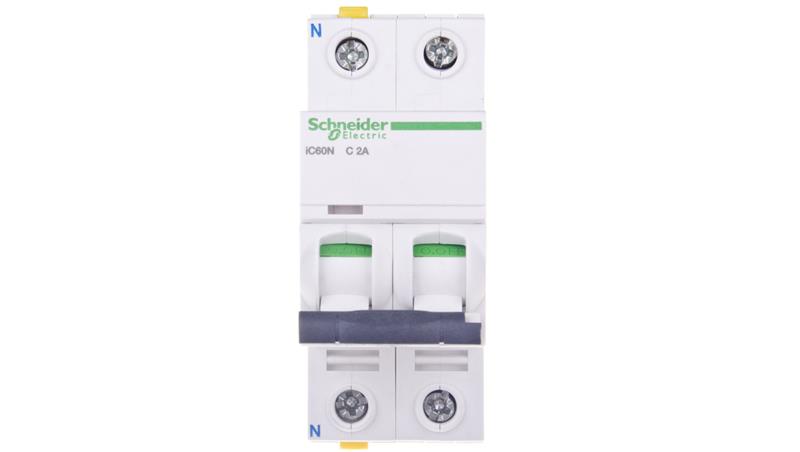 Wyłącznik nadprądowy 1P+N C 2A 6kA AC iC60N-C2-1N A9F04602-16581