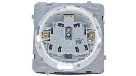 KARO Gniazdo bryzgoszczelne z/u IP44 klapka biała GPH-1SZ/m/00/w-43118
