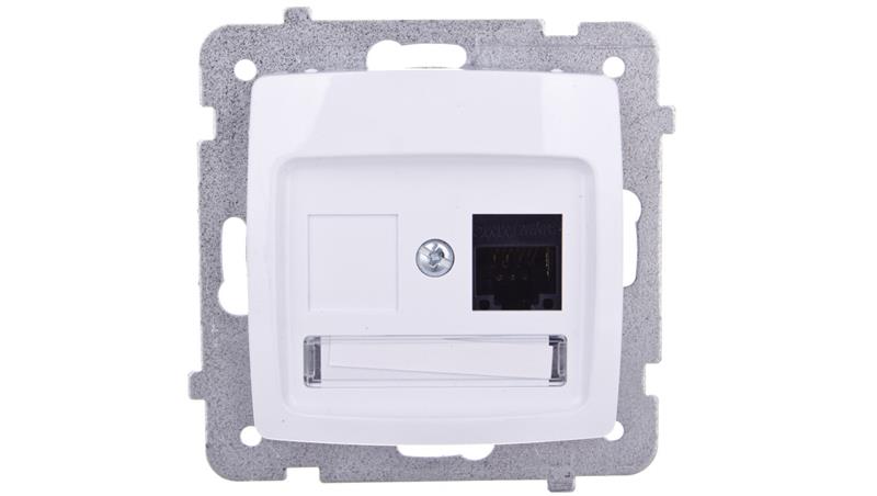 KARO Gniazdo komputerowe pojedyncze RJ45 kat.5e MMC białe GPK-1S/K/m/00-34096