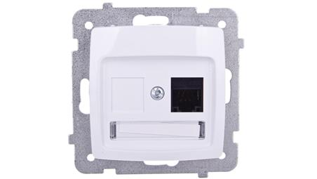 KARO Gniazdo komputerowe pojedyncze RJ45 kat.5e MMC białe GPK-1S/K/m/00-34096