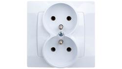 KARO Gniazdo podwójne z/u białe GP-2SZ/00-43117