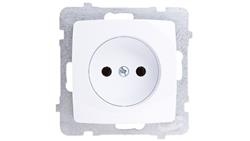 KARO Gniazdo pojedyncze b/u białe GP-1S/m/00-43503