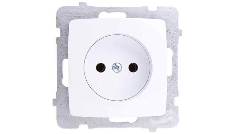 KARO Gniazdo pojedyncze b/u białe GP-1S/m/00-43503