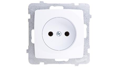 KARO Gniazdo pojedyncze b/u białe GP-1S/m/00-43503
