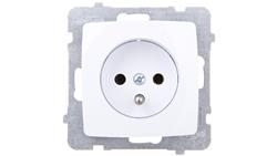 KARO Gniazdo pojedyncze z/u białe GP-1SZ/m/00-43019