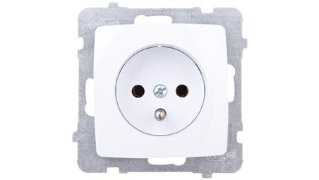 KARO Gniazdo pojedyncze z/u białe GP-1SZ/m/00-43019