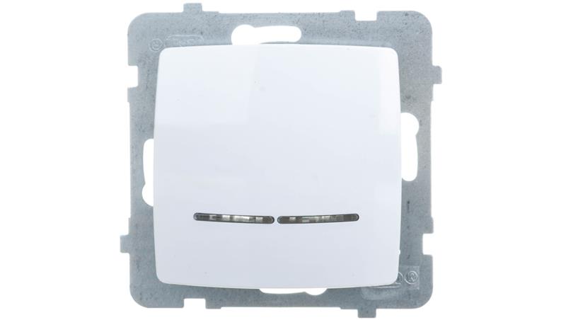 KARO Łącznik pojedynczy z podświetleniem biały ŁP-1SS/m/00-30808 KARO Łącznik pojedynczy z podświetleniem biały ŁP-1SS/m/00-30808