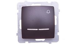 KARO Przycisk /dzwonek/ z podświetleniem czekoladowy metalik ŁP-6SS/m/40-29571