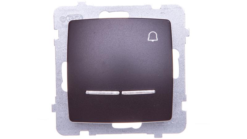 KARO Przycisk /dzwonek/ z podświetleniem czekoladowy metalik ŁP-6SS/m/40-29571 KARO Przycisk /dzwonek/ z podświetleniem czekoladowy metalik ŁP-6SS/m/40-29571