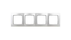 KARO Ramka poczwórna srebrny perłowy R-4S/43-37178