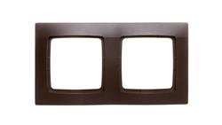 KARO Ramka podwójna czekoladowy metalik R-2S/40-36807