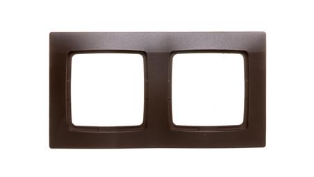 KARO Ramka podwójna czekoladowy metalik R-2S/40-36807
