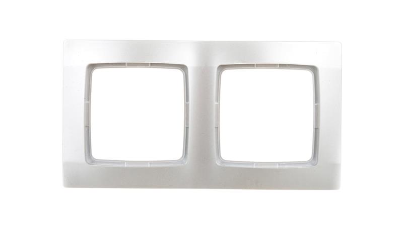 KARO Ramka podwójna srebrny perłowy R-2S/43-36808