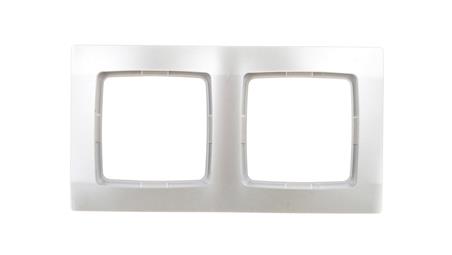 KARO Ramka podwójna srebrny perłowy R-2S/43-36808
