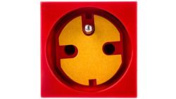 KOS45 Moduł - gniazdo pojedyncze z/u DATA z przesłonami /z kluczem/ czerwone 351043-45046