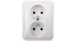 COSMO Gniazdo podwójne z/u białe 300436-43115