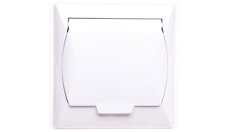 AKCENT Gniazdo bryzgoszczelne z/u IP44 klapka biała GPH-1AZ/00/w-42788 AKCENT Gniazdo bryzgoszczelne z/u IP44 klapka biała GPH-1AZ/00/w-42788