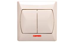 AKCENT Łącznik świecznikowy z podświetleniem beżowy ŁP-2AS/01-33228