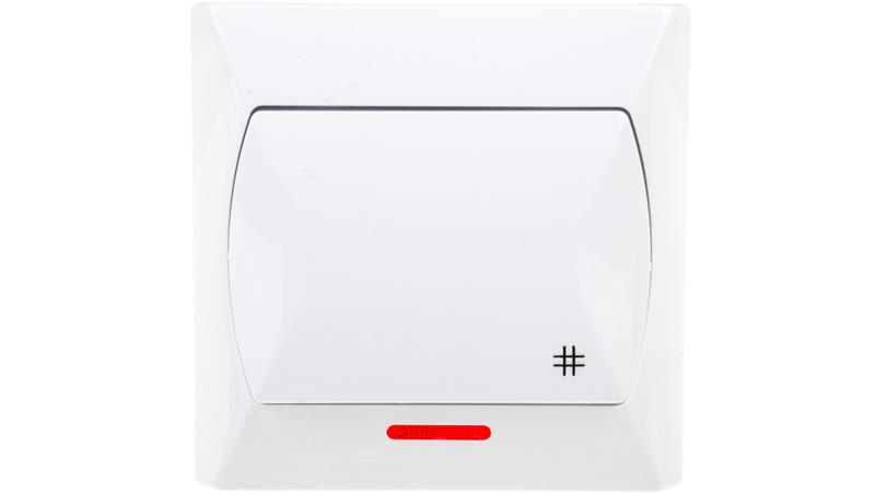 AKCENT Łącznik krzyżowy z podświetleniem biały ŁP-4AS/00-40973