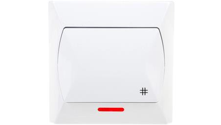 AKCENT Łącznik krzyżowy z podświetleniem biały ŁP-4AS/00-40973