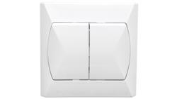 AKCENT Łącznik schodowy podwójny biały ŁP-10A/00-39845