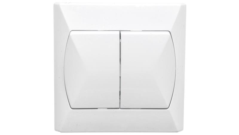 AKCENT Łącznik schodowy podwójny biały ŁP-10A/00-39845