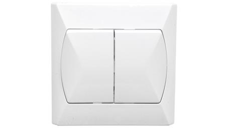 AKCENT Łącznik schodowy podwójny biały ŁP-10A/00-39845