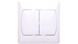 AKCENT Łącznik schodowy podwójny z podświetleniem biały ŁP-10AS/00-39967