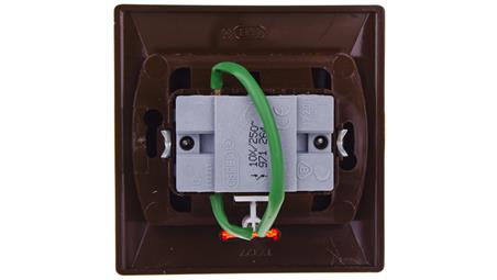 AKCENT Przycisk /dzwonek/ z podświetleniem brązowy ŁP-6AS/24-29429