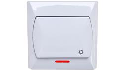 AKCENT Przycisk /światło/ z podświetleniem biały ŁP-5AS/00-27880