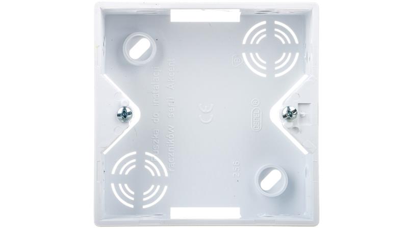 AKCENT Puszka natynkowa pojedyncza biała PNP-A/00-29770