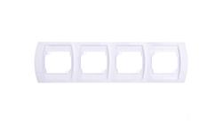 GAZELA Ramka poczwórna pozioma biała R-4JH/00-37606