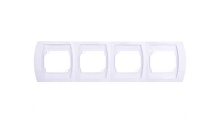 GAZELA Ramka poczwórna pozioma biała R-4JH/00-37606