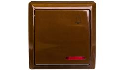 BIS Przycisk /dzwonek/ z podświetleniem brązowy ŁN-6BS/24-29532