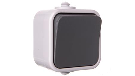 DELFINA Łącznik hermetyczny pojedynczy IP44 szary ŁNH-1D/30-41768