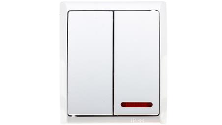 FALA Łącznik hermetyczny świecznikowy IP44 z podświetleniem biały ŁNH-2HS/00-41795