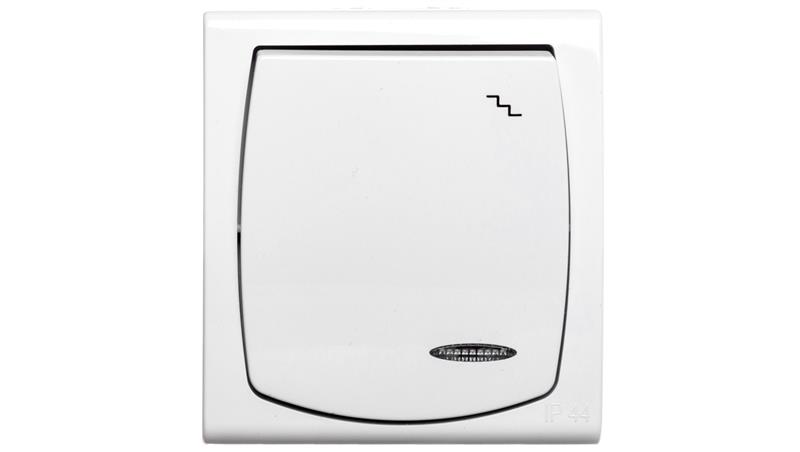 MADERA Łącznik hermetyczny schodowy z podświetleniem IP44 biały ŁNH-3NS/00-41783