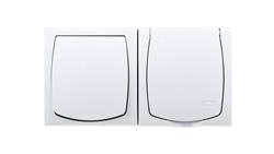 MADERA Łącznik hermetyczny pojedynczy + gniazdo hermetyczne pojedyncze z/u z klapką biały ZH-NŁ1G/00/w-41779