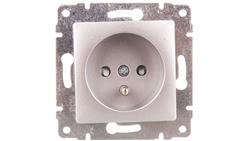 VENA Gniazdo pojedyncze z/u z przesłonami aluminium 514034-43369