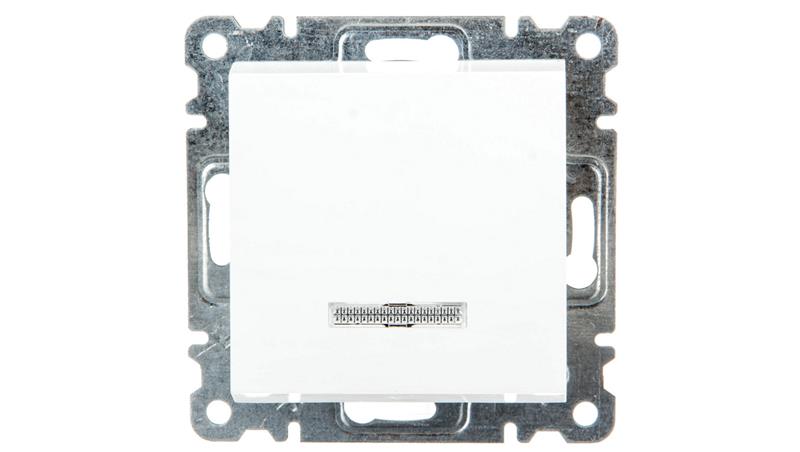 Lumina Łącznik zwierny z podświetleniem 10AX 230V biały WL0410-30784
