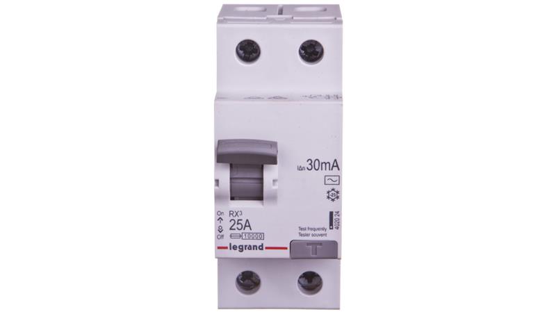 Wyłącznik różnicowoprądowy 2P 25A 0,03A typ AC P302 RX3 402024-20495
