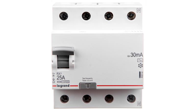 Wyłącznik różnicowoprądowy 4P 25A 0,03A typ AC P304 RX3 402062-20510 Wyłącznik różnicowoprądowy 4P 25A 0,03A typ AC P304 RX3 402062-20510